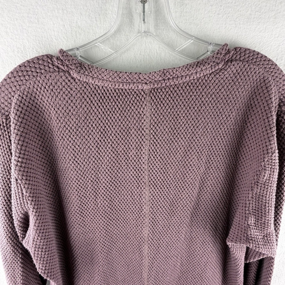 KÜHL Lyrik V Neck Sweater Sz M Mauve Long Sleeve Thermal‎ Waffle Knit Gorpcore - Picture 7 of 12
